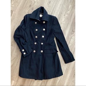 Double-breasted Navy Pea Coat
